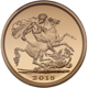 Pre-Owned 2015 UK 'Fourth Portrait' Full Sovereign Proof Design Gold Coin