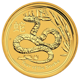 Pre-Owned 2013 Australian Lunar Snake 1/10oz Proof Gold Coin