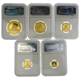 Pre-Owned 2012 Chinese Panda Gold 5-Coin Collection NGC Graded MS69