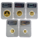 Pre-Owned 2015 Chinese Panda Gold 5-Coin Collection NGC Graded MS70
