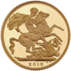 Pre-Owned 2015 UK 'Fifth Portrait' Full Sovereign Proof Design Gold Coin
