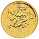 Pre-Owned 2012 Australian Lunar Dragon 1/4oz Proof Gold Coin