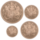 Pre-Owned 2022 UK Sovereign Proof Gold 4-Coin Set