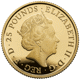 Pre-Owned 2018 UK Queen’s Beasts The Black Bull of Clarence 1/4oz Proof Design Gold Coin