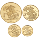 Pre-Owned 2004 UK Sovereign Proof Gold 4-Coin Collection