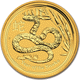 Pre-Owned 2013 Australian Lunar Snake 1/4oz Gold Coin