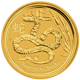 Pre-Owned 2013 Australian Lunar Snake 1/10oz Gold Coin