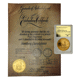 Pre-Owned 1969 South African Krugerrand 1oz Proof Gold Coin - SAGCE Graded 90 - Certificate 16780