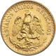 Pre-Owned Mexican 2 Peso Gold Coin - Mixed Dates