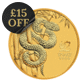 2025 Australian Lunar Snake 1/20oz Gold Coin