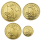 Pre-Owned 1998 UK Britannia Proof Gold 4-Coin Set
