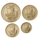 Pre-Owned 2012 UK Britannia 1oz, 1/2oz, 1/4oz, and 1/10oz Proof Gold 4-Coin Set