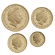 Pre-Owned 2012 UK Britannia 1oz, 1/2oz, 1/4oz, and 1/10oz Proof Gold 4-Coin Set