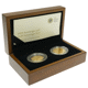 Pre-Owned 1909 UK Full and Half Sovereign Pair 2-Gold Coin Set