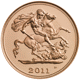 Pre-Owned 2011 UK Half Sovereign Proof Gold Coin - Missing Outer Box