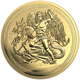 Pre-Owned Isle of Man King Charles III Angel 1/20oz Gold Coin - Mixed Dates