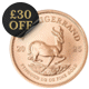 2025 South African Krugerrand 1/2oz Gold Coin