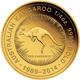 Pre-Owned 2014 Australian Kangaroo 25th Anniversary 1/4oz Proof Gold Coin