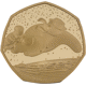 Pre-Owned 2018 UK 'The Snowman' 50p Proof Gold Coin