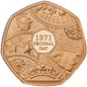 Pre-Owned 2021 UK Decimal Day 50th Anniversary 50p Piedfort Proof Gold Coin
