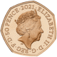 Pre-Owned 2021 UK Decimal Day 50th Anniversary 50p Piedfort Proof Gold Coin