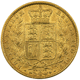 Pre-Owned 1865 London Mint Victoria DN.19 Young Head 'Shield' Full Sovereign Gold Coin