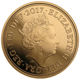 Pre-Owned 2017 UK Full Sovereign Piedfort Proof Design Gold Coin