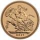 Pre-Owned 2017 UK Sapphire Jubilee 'Struck on the Day' Boxed Full Sovereign Gold Coin