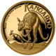 Pre-Owned 2022 Australian Kangaroo 1/4oz Proof Gold Coin