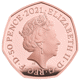 Pre-Owned 2021 UK Decimal Day 50th Anniversary 50p Proof Gold Coin
