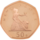 Pre-Owned 2019 UK '50 Years of the 50p' Proof Gold Coin
