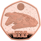 Pre-Owned 2024 UK Star Wars Millennium Falcon 50p Proof Gold Coin