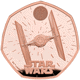 Pre-Owned 2024 UK Star Wars TIE Fighter 50p Proof Gold Coin