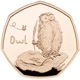 Pre-Owned 2021 UK 'Owl' 50p Proof Gold Coin