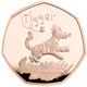Pre-Owned 2021 UK 'Tigger' 50p Proof Gold Coin