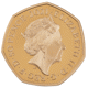 Pre-Owned 2021 UK Decimal Day 'Struck on the Day' 50p Proof Design Gold Coin