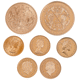Pre-Owned 2022 Queen Elizabeth II Memorial 7-Coin Premium Gold Set - Damaged Sleeve