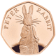 Pre-Owned 2019 UK Beatrix Potter Peter Rabbit 50p Proof Design Gold Coin