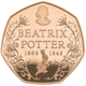 Pre-Owned 2016 UK 150th Anniversary of Beatrix Potter 50p Proof Design Gold Coin