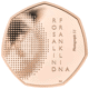Pre-Owned 2020 UK Rosalind Franklin 50p Proof Design Gold Coin