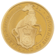 Pre-Owned 2021 UK Queen’s Beasts White Greyhound of Richmond 1oz Proof Design Gold Coin