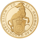 Pre-Owned 2021 UK Queen’s Beasts White Greyhound of Richmond 1oz Proof Design Gold Coin