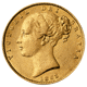 Pre-Owned 1863 London Mint DN.9 Victorian Young Head 'Shield' Full Sovereign Gold Coin