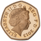 Pre-Owned 2013 UK Christopher Ironside 50p Proof Design Gold Coin