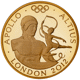 Pre-Owned UK London 2012 Olympics Apollo 1/4oz Proof Gold Coin