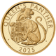 Pre-Owned 2025 UK Tudor Beasts Queen's Panther 1/4oz Proof Design Gold Coin
