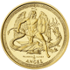 Pre-Owned 2014 Isle of Man Angel 1/10oz Gold Coin