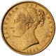 Pre-Owned 1863 London Mint DN.10 Victorian Young Head 'Shield' Full Sovereign Gold Coin
