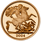 Pre-Owned 2024 UK Half Sovereign Proof Design Gold Coin