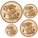 Pre-Owned 1980 UK Sovereign Proof Gold 4-Coin Set - Damaged Box